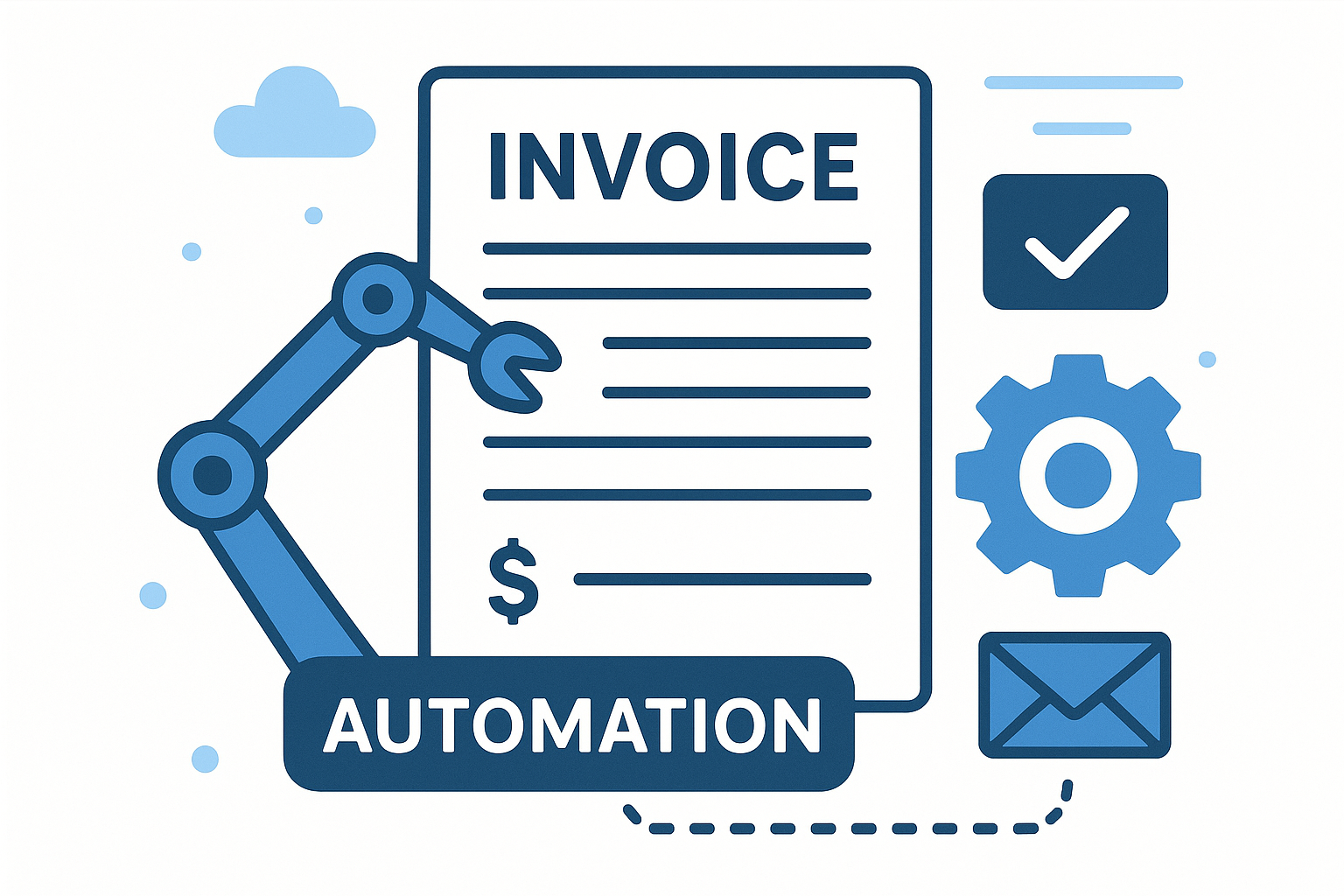 Python code on a screen showing invoice automation